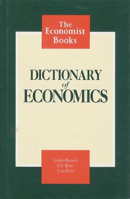 Dictionary of Economics - Graham Bannock - copertina