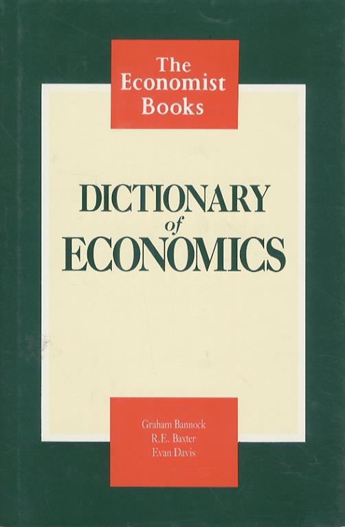 Dictionary of Economics - Graham Bannock - copertina
