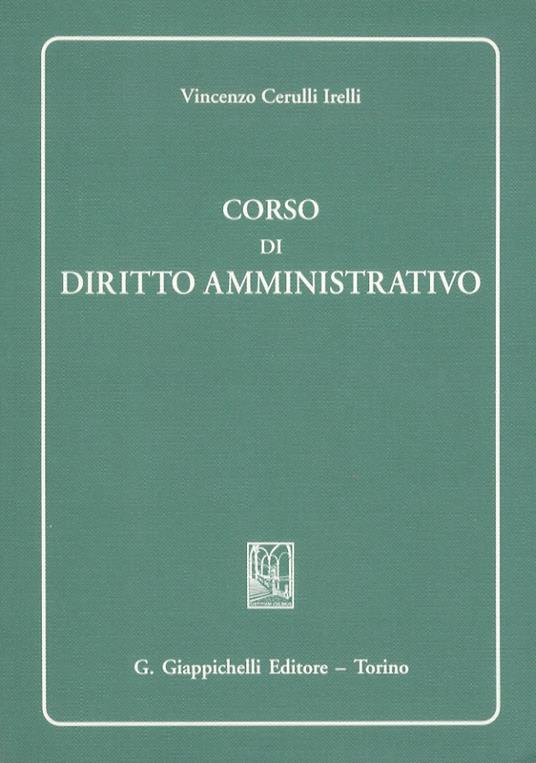 Corso di diritto amministrativo - Vincenzo Cerulli Irelli - copertina