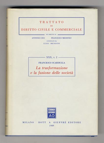 La trasformazione e la fusione delle società - Francesco Scardulla - copertina