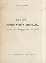 Lezioni di letteratura giuliana tenute per il corso di preparazione per guide turistiche 1959