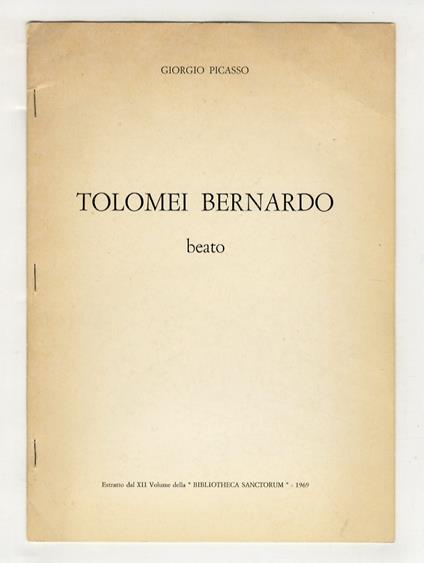 Tolomei Bernardo, beato - Giorgio Picasso - copertina
