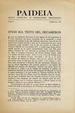 Studi sul testo del Decameron