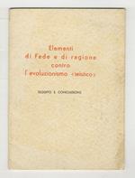 Elementi di Fede e di ragione contro l'evoluzionismo 