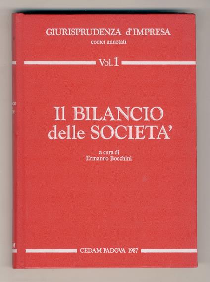 Il bilancio delle società - Ermanno Bocchini - copertina