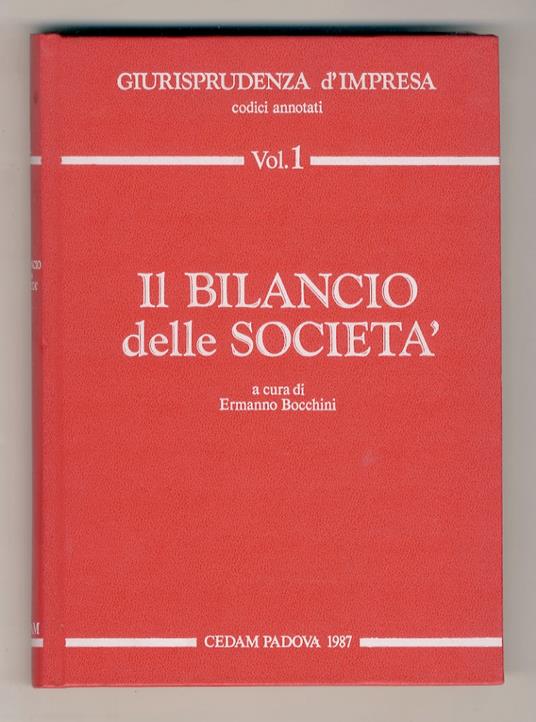 Il bilancio delle società - Ermanno Bocchini - copertina