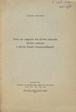 Note sui rapporti tra diritto sabaudo, diritto comune e diritto locale consuetudinario