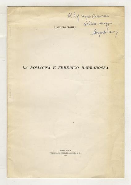 La Romagna e Federico Barbarossa - Achille Torre - copertina