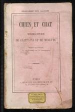Chien et chat, ou Mémoires de Capitaine et de Minette. Histoire véritable traduite de l'anglais par Mme A. Débarrart et illustrée de 45 vignettes par Bayart. 5ème édition