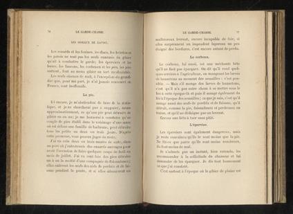 Guide pratique du garde-chasse. Suivi de "Notions élémentaires sur l'exploitation des bois", par M. A. de La Rue - copertina