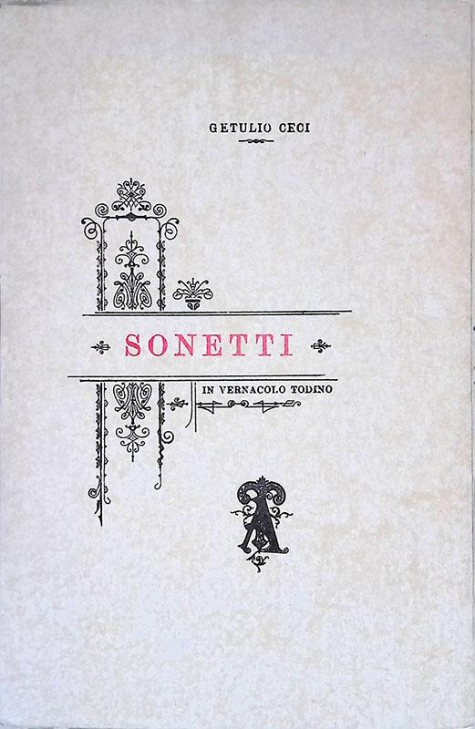 Sonetti in vernacolo todino - Getulio Ceci - copertina