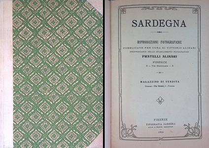 Sardegna. Riproduzioni fotografiche Fratelli Alinari - Vittorio Alinari - copertina