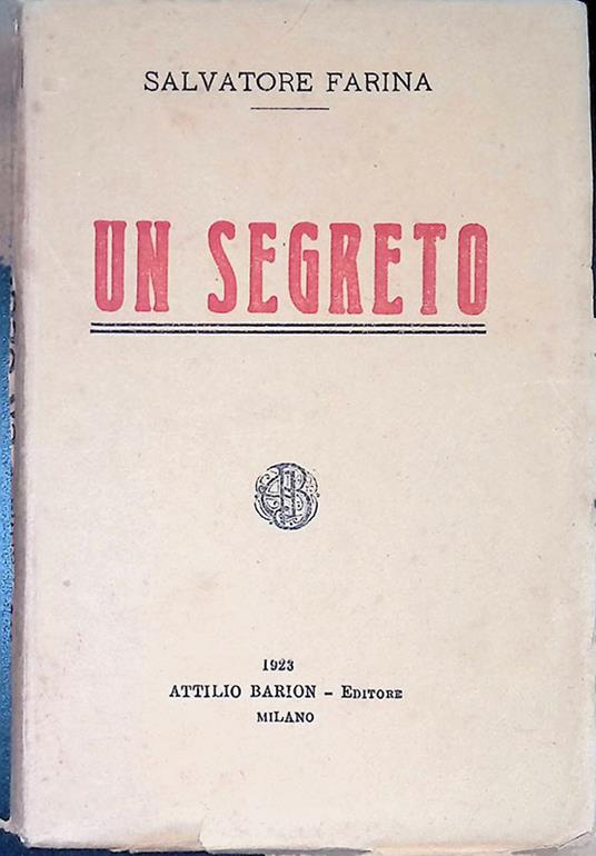 Un segreto - Salvatore Farina - copertina