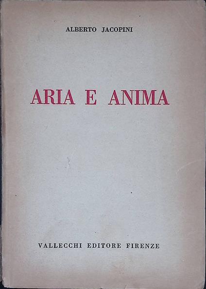 Aria e anima - Alberto Jacopini - copertina