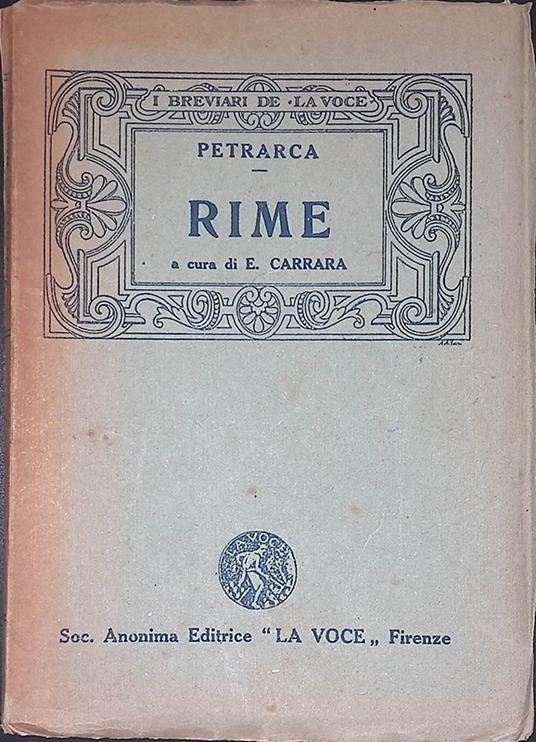Rime - Francesco Petrarca - copertina