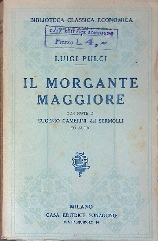 Il Morgante maggiore - Luigi Pulci - copertina