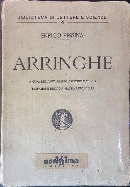 Arringhe - Enrico Pessina - copertina