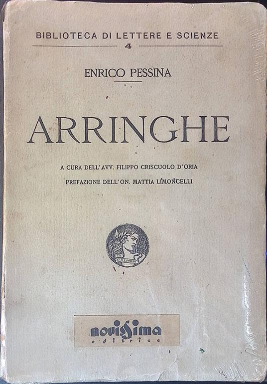 Arringhe - Enrico Pessina - copertina