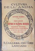 Breve schizzo dei sistemi di filosofia moderna e del proprio sistema e dialogo su la vera natura del conoscere