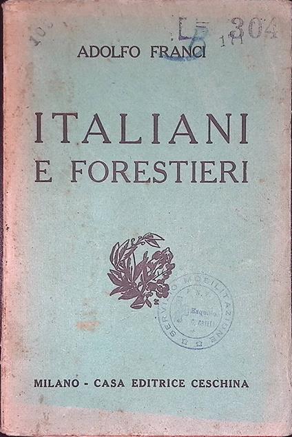 Italiani e forestieri - Adolfo Franci - copertina