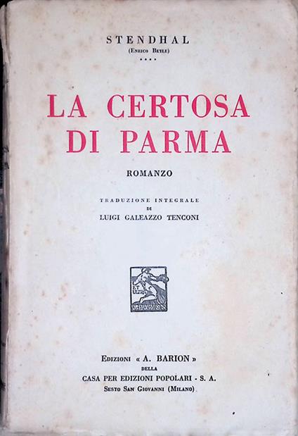 La Certosa di Parma - Stendhal - copertina