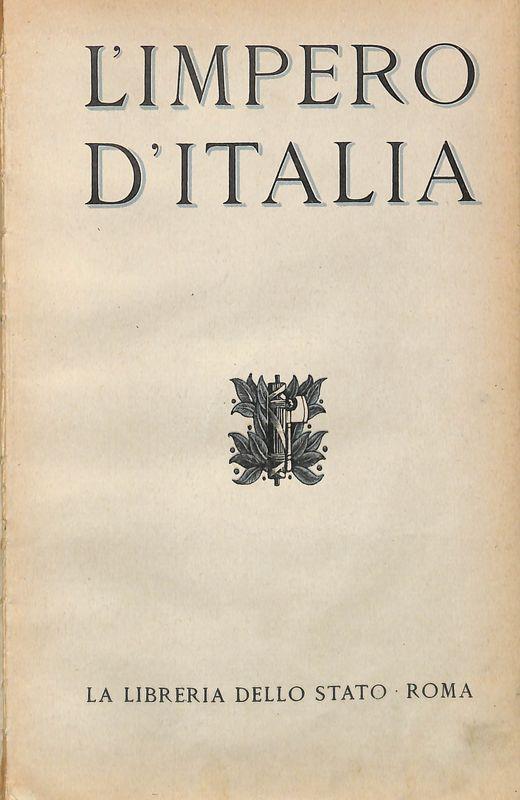 L' Impero D'Italia Il Libro Della Quinta Classe Elementare - copertina
