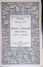 La politica annonaria dell'Italia durante la grande guerra