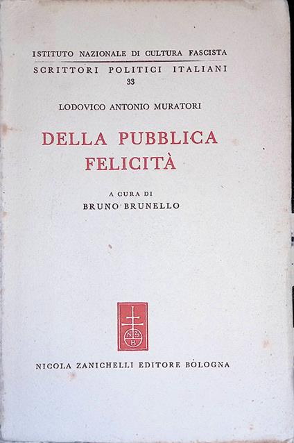 Della pubblica felicità - Lodovico Antonio Muratori - copertina