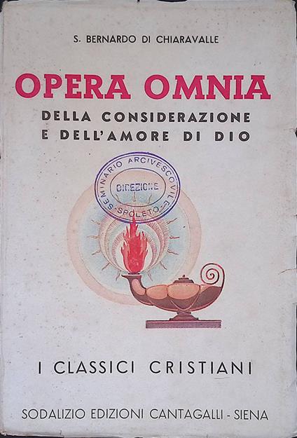 Opera omnia della considerazione e dell' amore di Dio - copertina