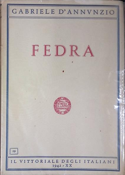 Fedra - Gabriele D'Annunzio - copertina