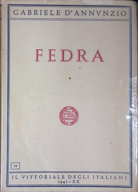 Fedra - Gabriele D'Annunzio - copertina