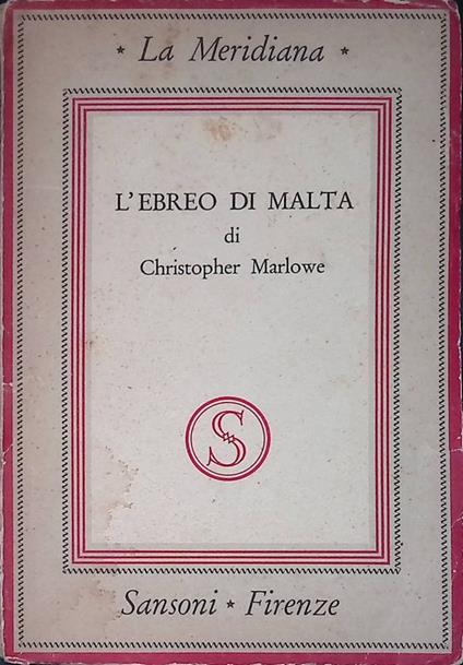 L' ebreo di Malta - Christopher Marlowe - copertina