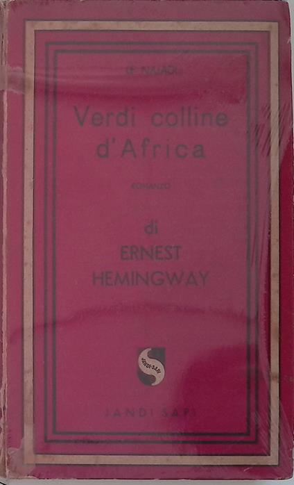 Verdi colline d'Africa - Ernest Hemingway - copertina