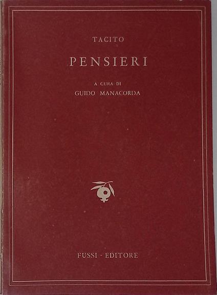 Pensieri - P. Cornelio Tacito - copertina