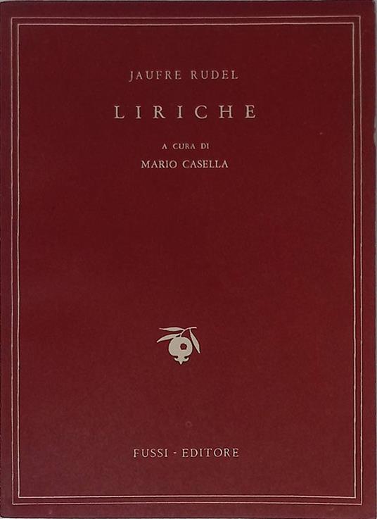 Liriche - Jaufré Rudel - copertina