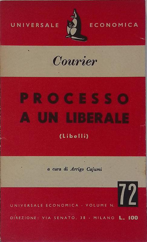 Processo a un liberale (Libelli) - Paul-Louis Courier - copertina