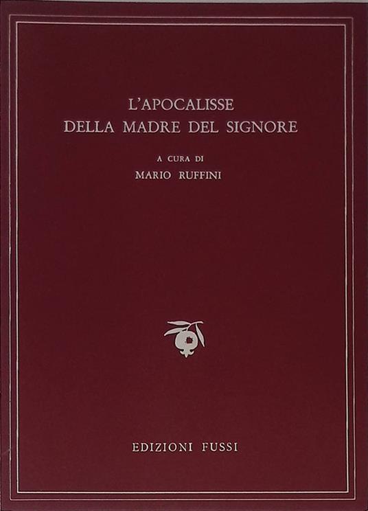 L' apocalisse della Madre del Signore - Mario Ruffini - copertina