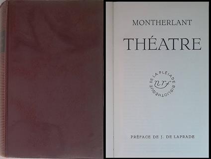 Theatre - Henry de Montherlant - copertina
