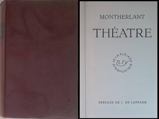 Theatre - Henry de Montherlant - copertina
