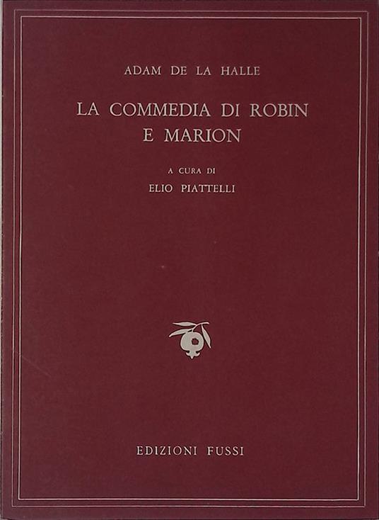 La commedia di Robin e Marion - Adam De La Halle - copertina