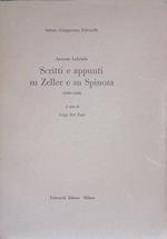 Scritti e appunti su Zeller e su Spinoza 1862-1868