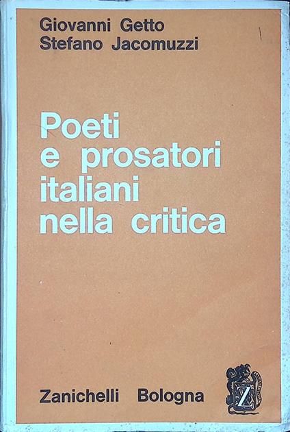 Poeti e prosatori italiani nella critica - Giovanni Getto - copertina