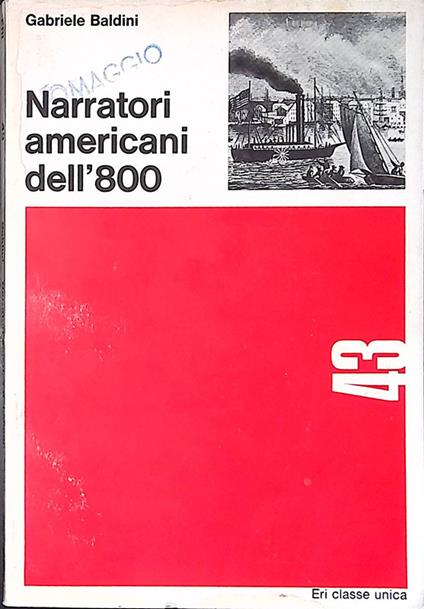 Narratori americani dell'800 - Gabriele Baldini - copertina