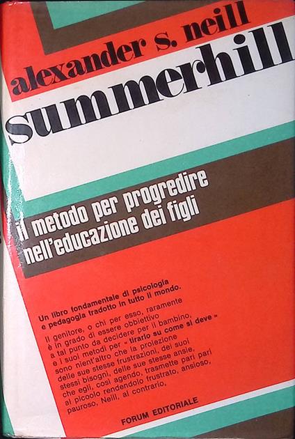 Summerhill - A. S. Neill - copertina