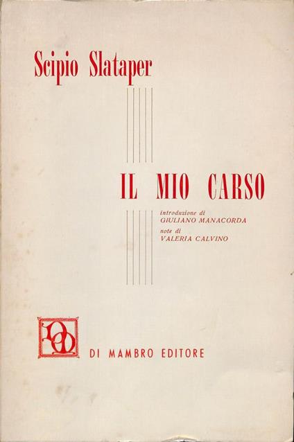 Il mio Carso - Scipio Slataper - copertina