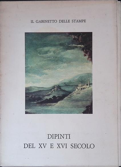 Dipinti del XV e XVI secolo - copertina