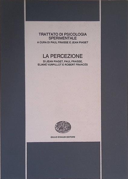 La percezione - Jean Piaget - copertina