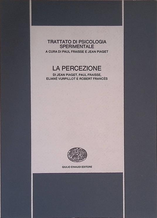 La percezione - Jean Piaget - copertina