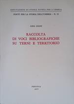 Raccolta di voci bibliografiche su Terni e territorio