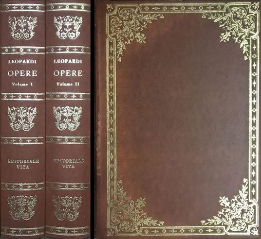 Opere di Giacomo Leopardi. DUE VOLUMI - Giovanni Getto - copertina